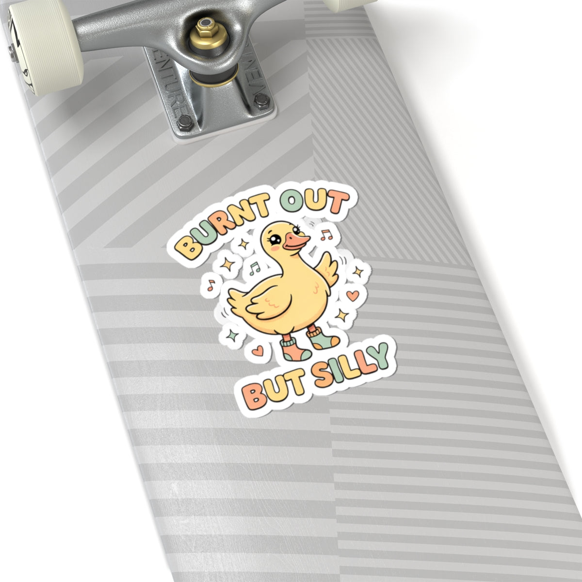 Burnt Out But Silly Sticker | Funny Nurse Sticker | Cute Goose Sticker | Burnout Humor | Healthcare Worker Gift | Aesthetic Vinyl Sticker