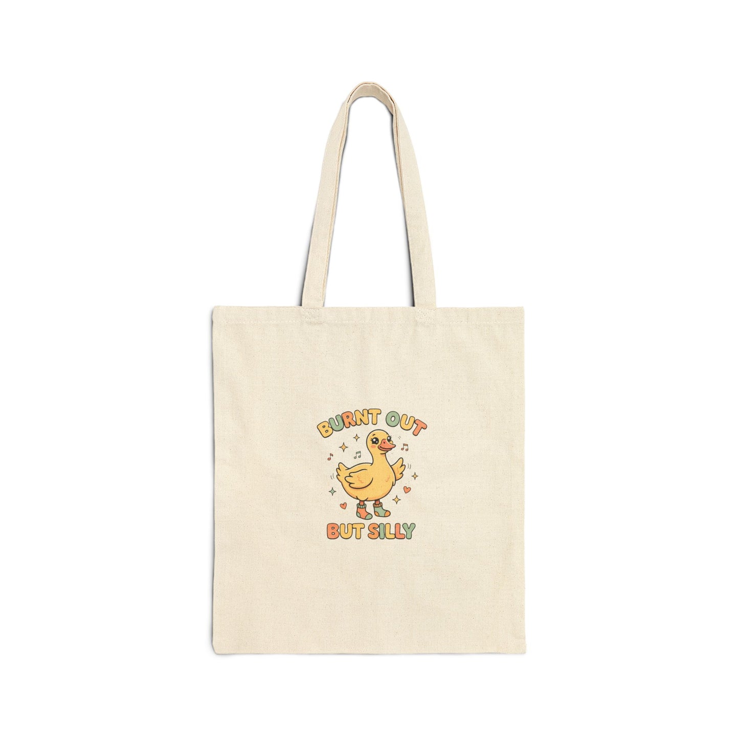 Burnt Out But Silly Tote Bag | Funny Nurse Tote | Cute Goose Bag | Burnout Humor Gift | Aesthetic Canvas Tote | Healthcare Worker Gift