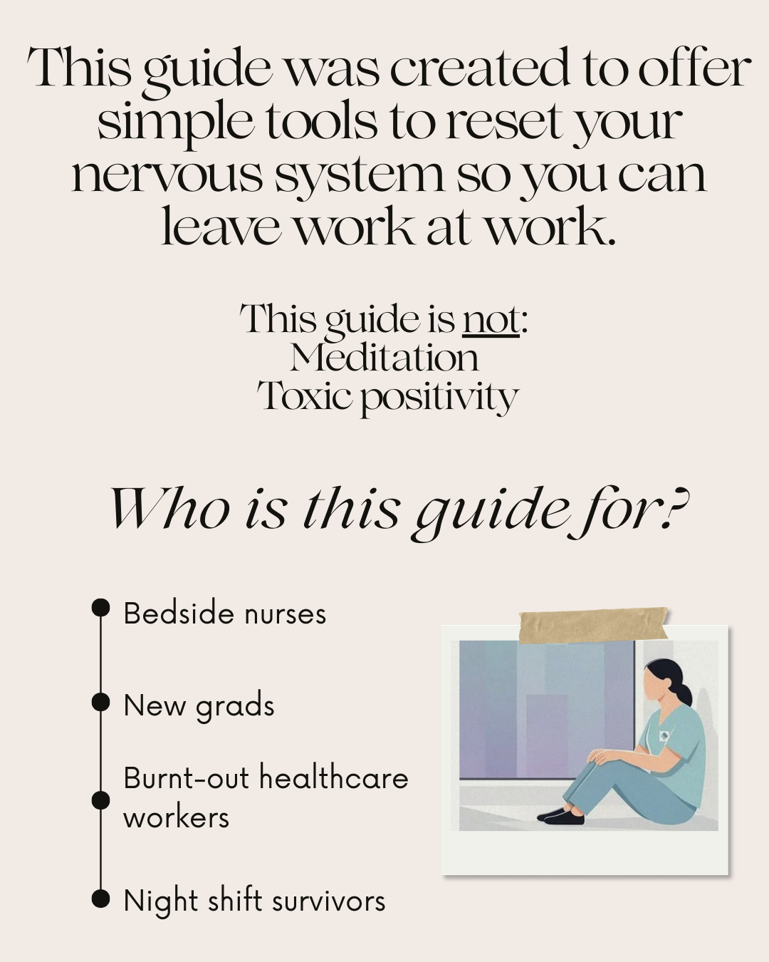 Nurse Burnout Recovery Workbook | Mental Health Transition Guide (Printable PDF)