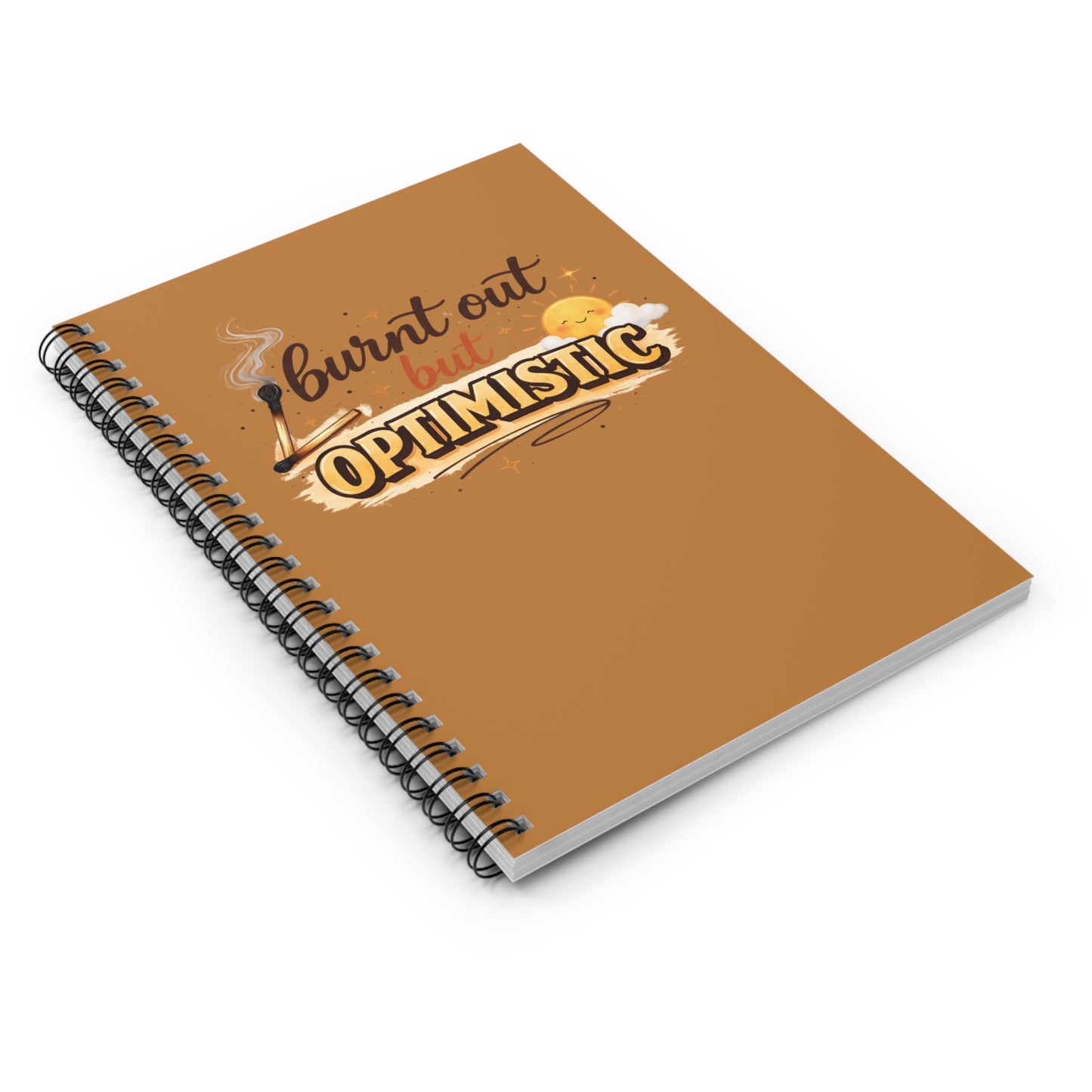 Burnt Out But Optimistic Notebook | Funny Nurse Gift | Nurse Life Journal | Burnout Humor | Healthcare Worker Gift | Cute Spiral Notebook