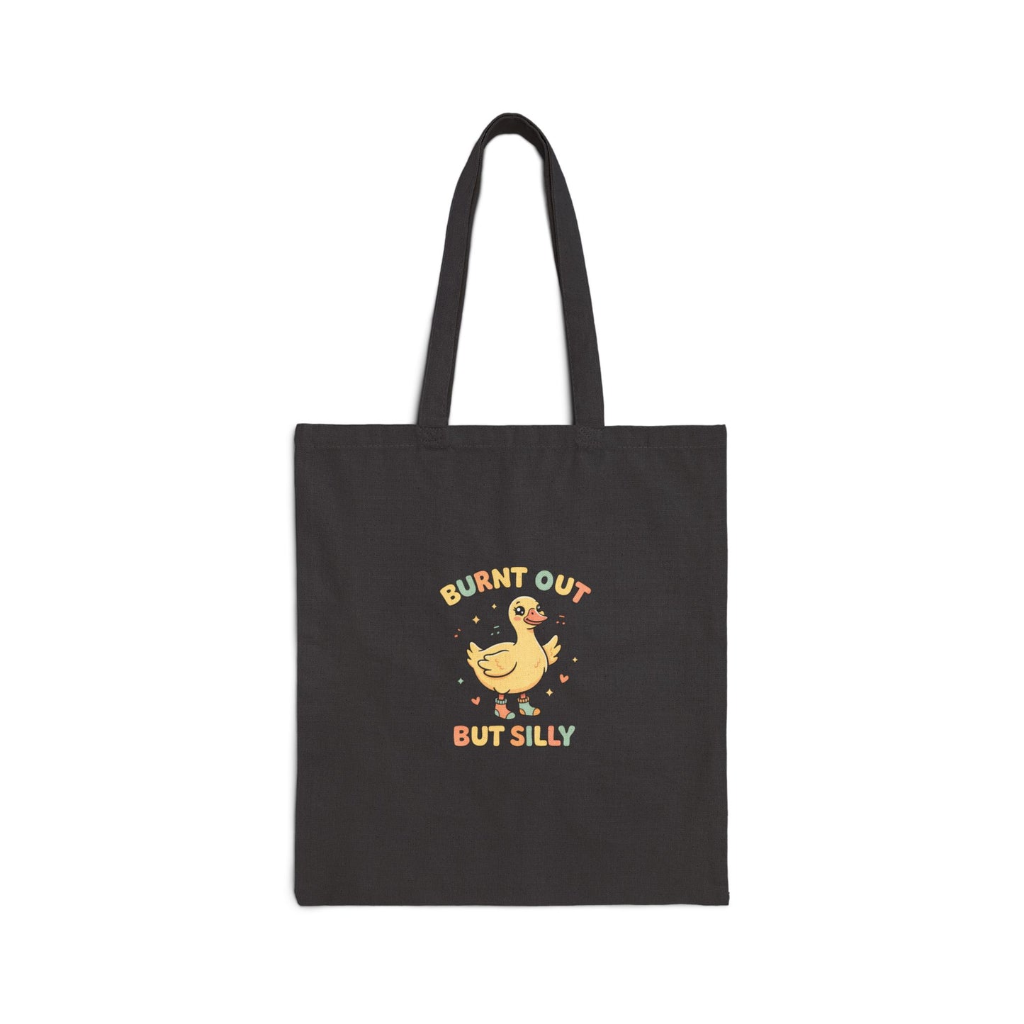 Burnt Out But Silly Tote Bag | Funny Nurse Tote | Cute Goose Bag | Burnout Humor Gift | Aesthetic Canvas Tote | Healthcare Worker Gift