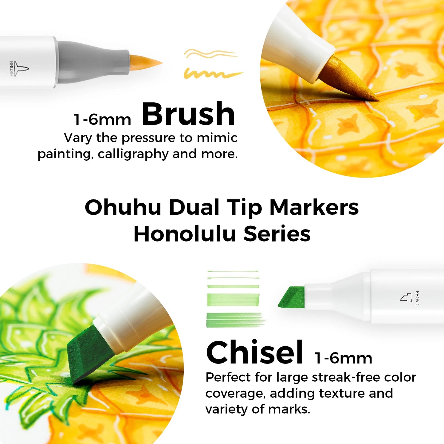 Ohuhu Honolulu Art Markers Set